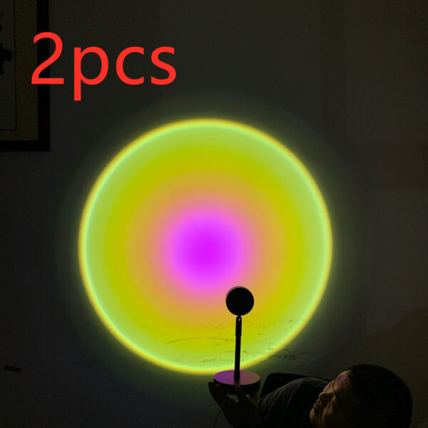 Rainbow Light Sun Projector Lamp Background Wall Decoration - Image 3