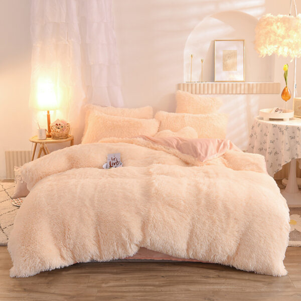 Luxury Thick Fleece Duvet Cover Queen King Winter Warm Bed Quilt Cover Pillowcase Fluffy Plush Shaggy Bedclothes Bedding Set Winter Body Keep Warm - Image 7