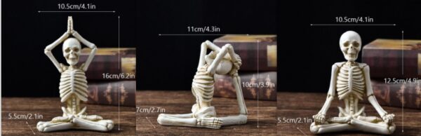 Halloween Horror Desktop Decoration Resin Ornaments Feature Modeling Yoga Skull Skeleton - Image 6