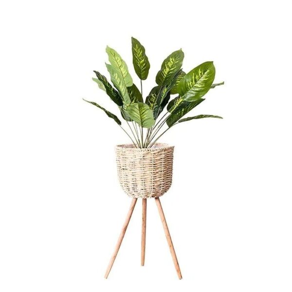 Floor - standing flowerpot straw furniture - Image 6